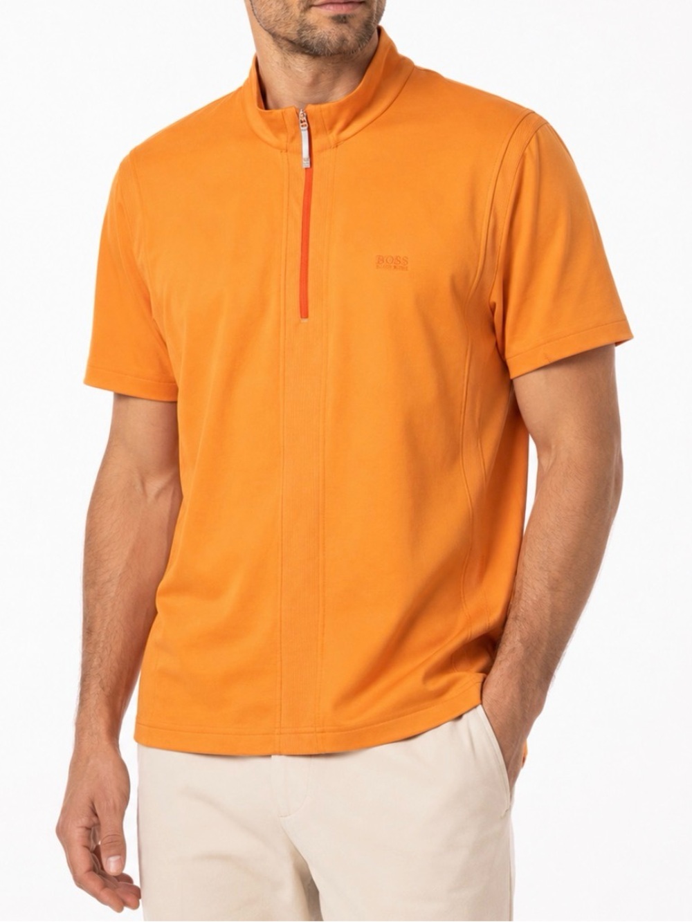 Retro Hugo Boss Earth, Air, Water, Fire, 1/4 Zip, Short Sleeve Shirt